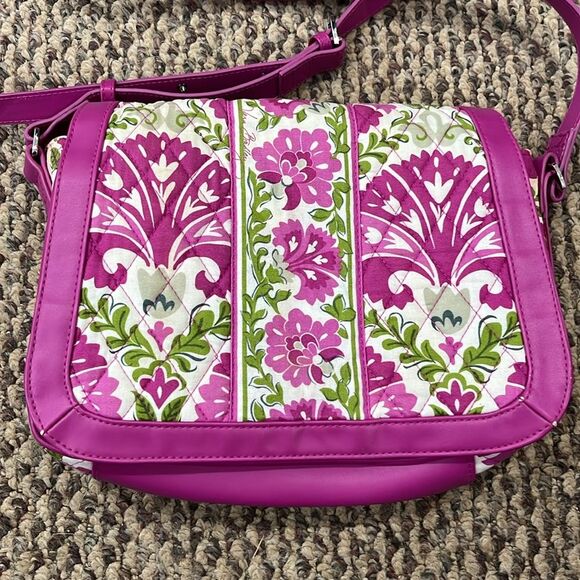 Vera Bradley Shoulder Bag Crossbody Purse Julep Tulip Retired Pattern Purple - Picture 2 of 8